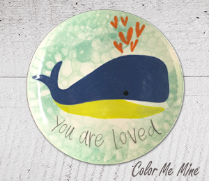 Cypress Whale Love Plate