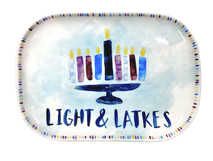Cypress Hanukkah Light & Latkes Platter
