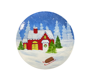 Cypress Christmas Cabin Plate
