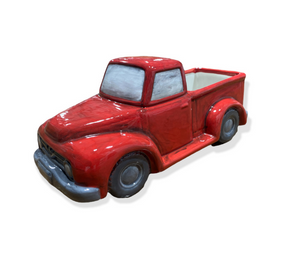 Cypress Antiqued Red Truck