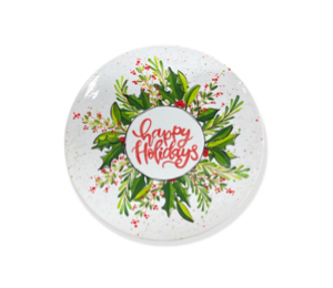 Cypress Holiday Wreath Plate