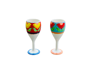 Cypress Floral Wine Glass Set