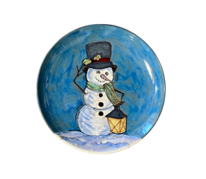 Cypress Rustic Glazed Snowman