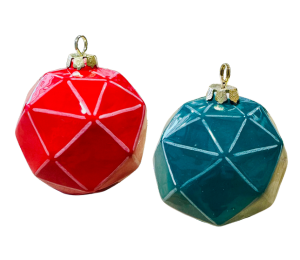 Cypress Jewel Toned Faceted Ornament